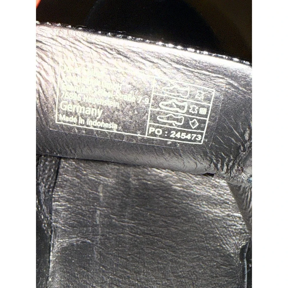 Josef Seibel Womens Black Patent Leather Hook Loop Strap Loafers Shoes Size 38